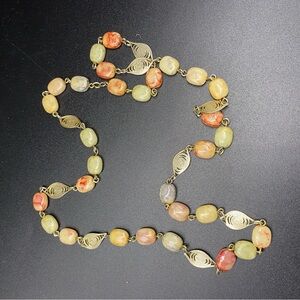 Vintage Over-The-Head Style Acrylic Beads Necklace